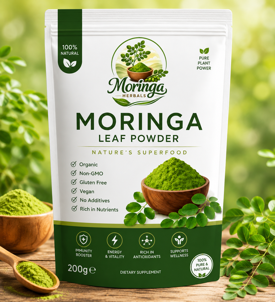 Moringa Herbals Organic Moringa Leaf Powder – 100% Pure & Natural | 200gm