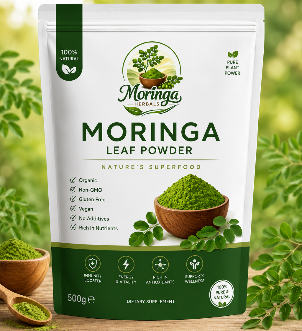 Moringa Herbals Organic Moringa Leaf Powder – 100% Pure & Natural | 500gm